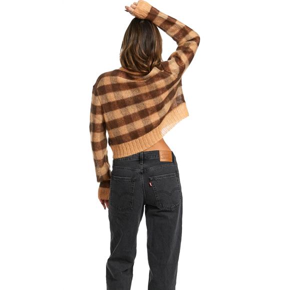 NEW ACNE STUDIOS cropped cardigan in light brown/dark brown - Picture 4 of 4